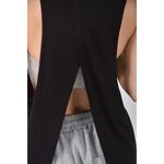 (S) 質感無袖黑色上衣二手衣, , large