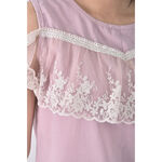 (S) 拼接粉色上衣二手衣, , large