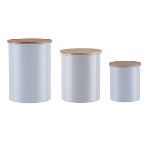 Wooden Lid Canister set of 3