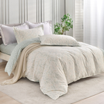 【Betrise】Warm Flower Lane | Environmentally friendly printing and dyeing anti-mite antibacterial 100% combed cotton dual-purpose quilt bed sheet set - large, , large