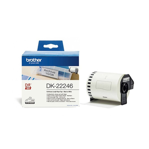 【 BROTHER】兄弟牌  白底黑字 103mm*30.48M 連續標籤帶 / 盒 DK-22246