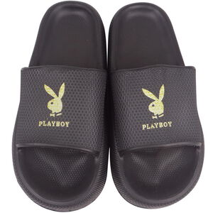 PLAYBOY厚底防滑拖鞋-黑色27