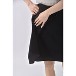 (L) giordano ladies西裝不對稱黑色短裙二手衣, , large