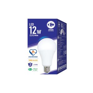 家樂福LED節能標章燈泡12W-白光