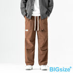 大尺碼-潮流墬感工裝褲-黑/棕/軍綠-0204172, , large