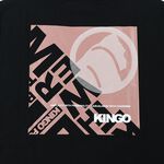 KINGO-大尺碼-女款 圓領T恤-黑-414137, , large