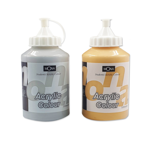 【Mona】壓克力顏料 500ml 金色、銀色 /瓶 461971/461972 L-971/L-972  -  L-972 銀色 461972