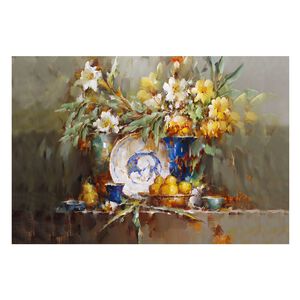 【御畫房】富貴花開之二 國家一級畫師手繪油畫60×90cm(VF-198)