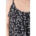 (S) bttwo fashion shop質感吊帶棉質蝴蝶黑色上衣二手衣, , large