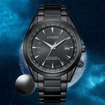 CITIZEN 星辰 光動能電波萬年曆手錶 CB0275-83E, , large