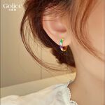 【Gulicc】古莉可 耳環  法式彩色滴釉珐琅耳環, , large