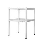 【Y HOUSE】45x45x60cm perforated board two-layer rack perforated board rack iron rack - painted white, , large