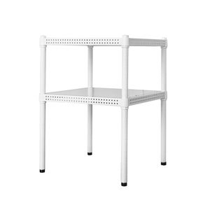 【Y HOUSE】45x45x60cm perforated board two-layer rack perforated board rack iron rack - painted white
