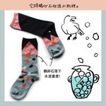【M&M 日本製】ST04 不對稱故事襪 【伊索寓言】烏鴉和水瓶-1雙/組, , large