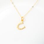 【Angel & Me】Golden Lucky Horseshoe s925 sterling silver necklace gift, , large