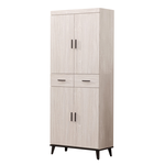 【唯熙傢俱】凱熙橡木白2.7尺高鞋櫃, , large