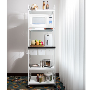 1pull-out panel, 3 drawers,5-tier shelf