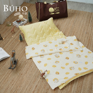 BUHO "Princess Party" made in Taiwan natural cotton breathable double-layer yarn children's sleeping mat four seasons quilt three-piece set