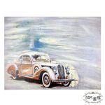 【御畫房】 手繪無框油畫-風馬雲車 90x120cm, , large