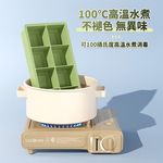 【CITY STAR】食品級矽膠8格大冰塊附蓋模具盒, , large