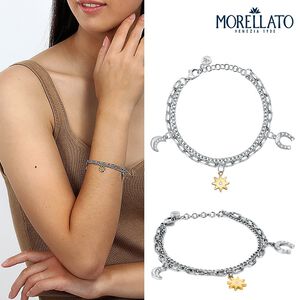 【快速出貨】MORELLATO TALISMANI系列 不鏽鋼 雙色星月閃耀手鍊 SAUY09