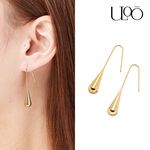 ULOO Glimmer 古典優雅垂墜耳環-金色 UE1001210, , large