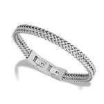 【快速出貨】法國 ROCHET Major II系列 不鏽鋼男士手鍊-銀 HB01780, , large