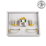 【SOLO Vintage】EGAN Italian Pottery Coffee Mug Sugar Box Set European City Series Yellow 100ml, , large