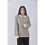 (XL) 【國泰航空永續合作】fromrina條紋杏色長袖上衣二手衣, , large