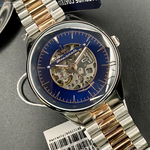 [星晴錶業]MASERATI手錶,46mm,R8823146001寶藍色錶面銀錶殼金銀相間精鋼錶帶款, , large