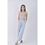 (S) 高腰七分藍色長褲二手衣, , large