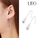 ULOO Glimmer 古典優雅垂墜耳環-銀色 UE1001220, , large