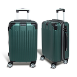 【Alldma鷗德馬】28吋繽紛玩色拉鏈行李箱S3-暗夜綠(贈B2束帶), , large