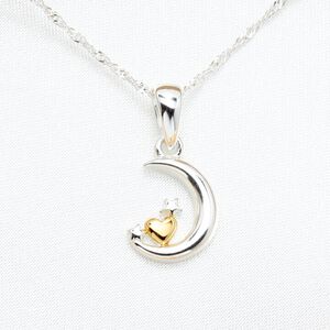 【Angel & Me】心月相依 s925 純銀 星星 月亮 項鍊 生日禮物