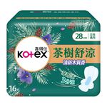 靠得住茶樹舒涼棉木質香28cm16片, , large