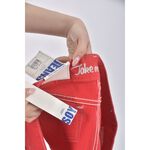 (2XL) joke me off丹寧牛仔質感紅色短裙二手衣, , large