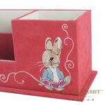 【世豐】Peter Rabbit比得兔仿麂皮電繡置物盒(紅), , large