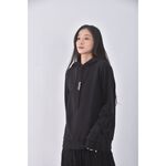 (S) puma質感連帽黑色長袖上衣二手衣, , large