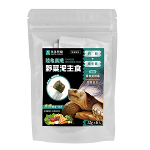 【Aqua Corner 角落水族】陸龜高纖野菜泥主食 12g*6條