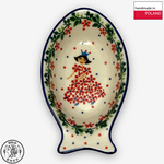 【SOLO Vintage】CA Polish Pottery 12.5cm Fish Bowl Sauce Plate Jewelry Plate Chopstick Rack Red Princess Series, , large