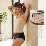 【Clany可蘭霓】黑絲絨抑菌竹炭無痕中腰內褲 M-XL｜消臭透氣.舒適包臀 2236-91 淺紫, , large