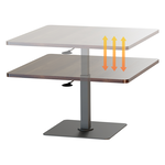 【KAKU健康生活】KA-4702 臺灣製造[魔法桌]氣壓升降茶几-矮桌-方-89x89cm 多色可選, , large