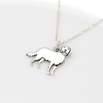 【Angel & Me】黃金獵犬 小狗 s925 純銀項鍊 寵物紀念 聖誕禮物, , large