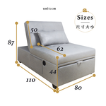 【Hampton 漢汀堡】莫里斯耐磨皮單人沙發床-岩石灰, , large