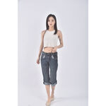 (L) jeans le丹寧牛仔五分藍色長褲二手衣, , large