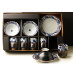 [豐名日本餐具] 15件式餐具組 翔瑞歲寒三友 有田燒 / C00GP0-75, , large