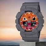CASIO 卡西歐 G-SHOCK 熾熱火焰系列 雙顯手錶 GA-100FL-8A, , large