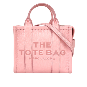 MARC JACOBS THE LEATHER TOTE 粒面皮革迷你托特包/蝴蝶結粉