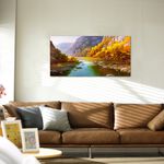 【御畫房】金秋溪水 國家一級畫師手繪油畫60×120cm(VF-115), , large
