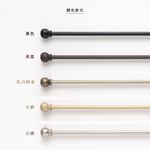 【Colors】伸縮小窗簾桿 漩渦球 56-97cm 管徑9.8 / 7.8mm 伸縮桿 歐式 復古風格 小窗桿 門簾桿 穿桿, , large